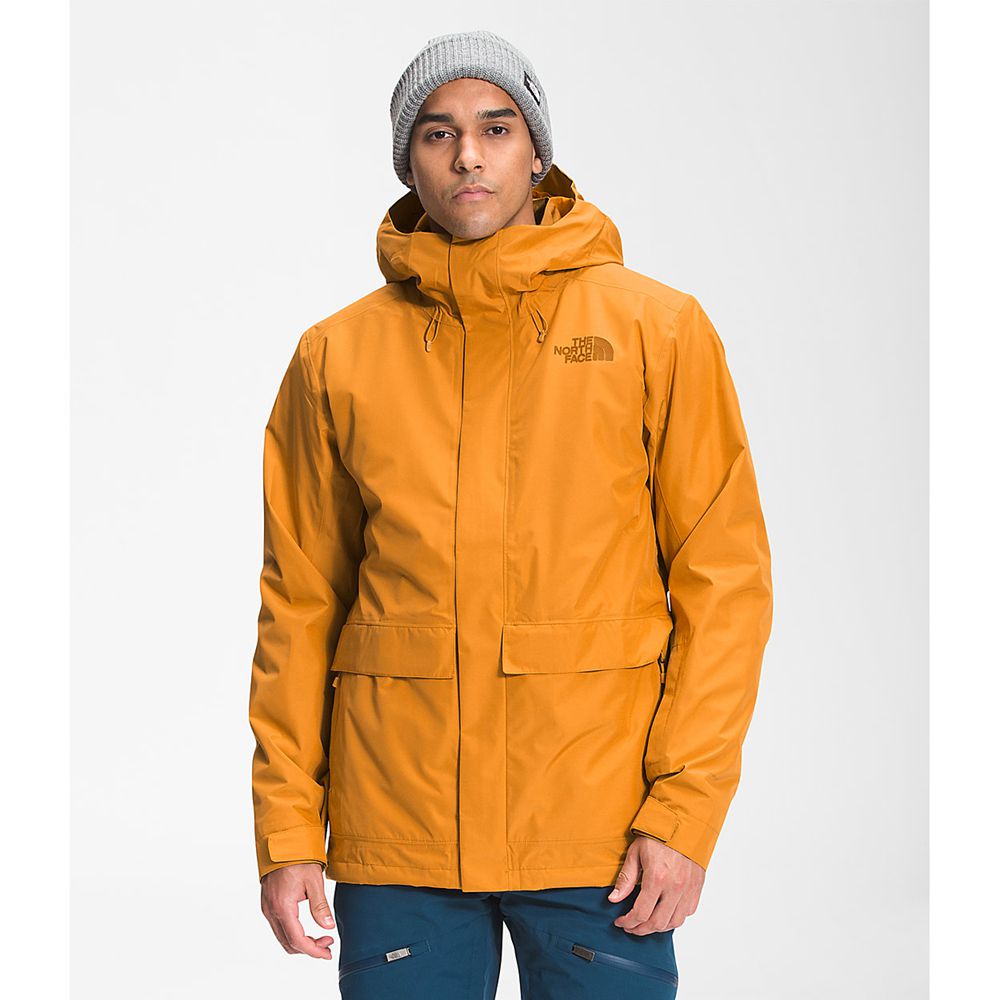 The North Face Insulated Jacket Mens Australia - The North Face Clement Triclimate® Yellow (RQP-0427